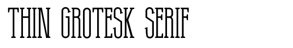 Thin Grotesk Serif font preview